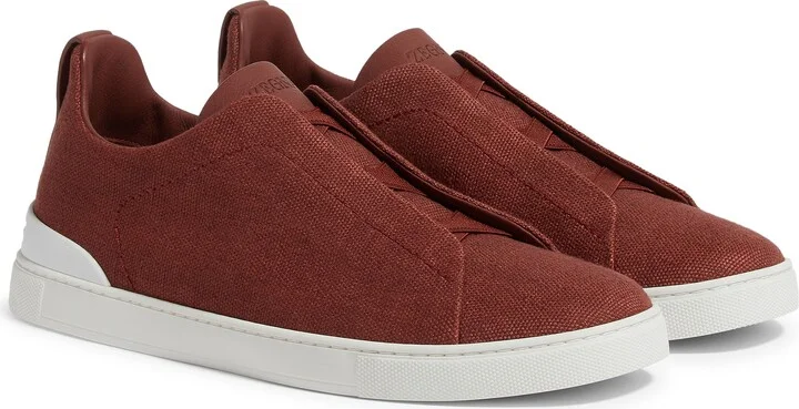 Triple Stitch Cotton, Linen & Leather Sneaker