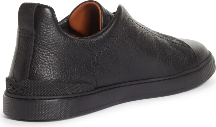 Triple Stitch Deerskin Leather Slip-On Sneaker - Image 2