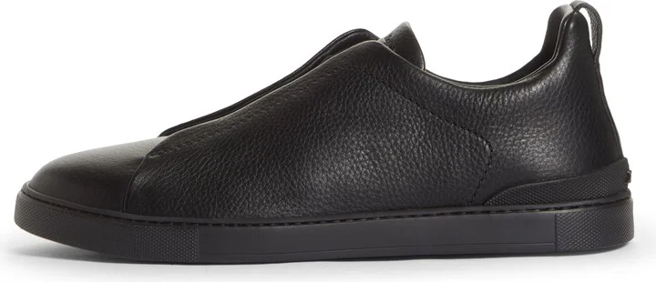Triple Stitch Deerskin Leather Slip-On Sneaker - Image 3