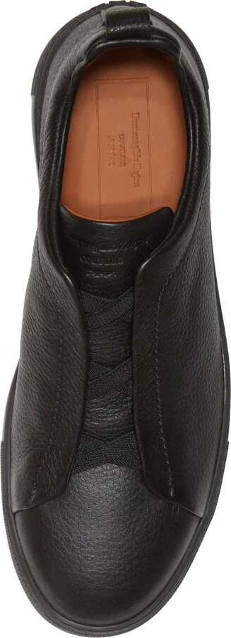 Triple Stitch Deerskin Leather Slip-On Sneaker - Image 5