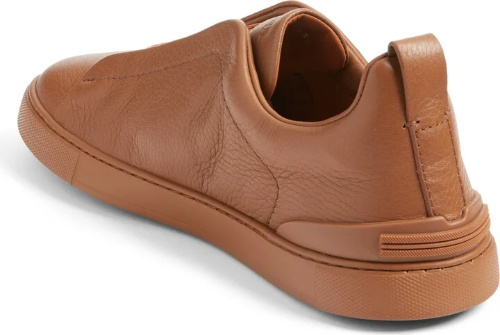Triple Stitch Deerskin Leather Slip-On Sneaker - Image 2