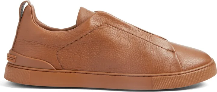 Triple Stitch Deerskin Leather Slip-On Sneaker - Image 3