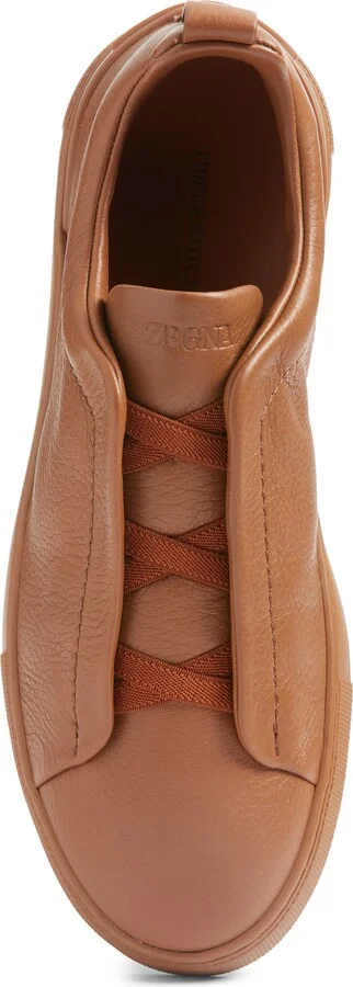 Triple Stitch Deerskin Leather Slip-On Sneaker - Image 5