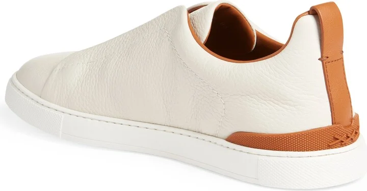 Triple Stitch Deerskin Leather Slip-On Sneaker - Image 8