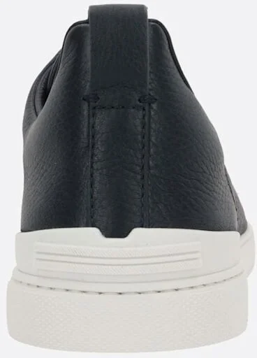 Triple Stitch Grainy Leather Sneakers - Image 3