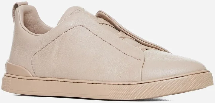 Triple Stitch Leather Sneakers - Image 2