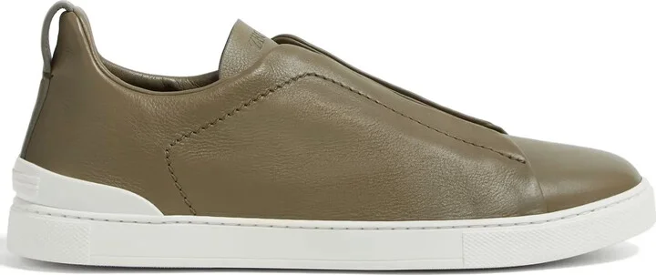 Triple Stitch leather sneakers