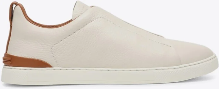Triple Stitch Leather Sneakers