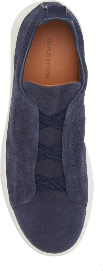 Triple Stitch Suede Slip-On Sneaker - Image 11