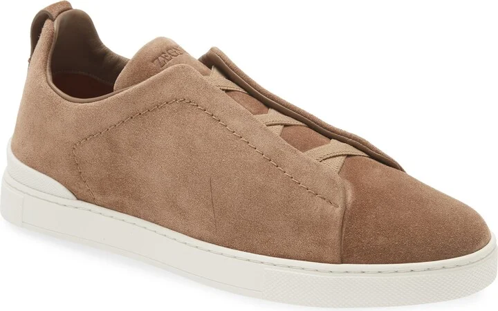 Triple Stitch Suede Slip-On Sneaker