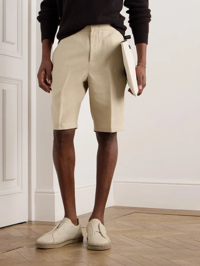 Triple Stitch™ Leather-Trimmed Canvas Slip-On Sneakers - Image 2