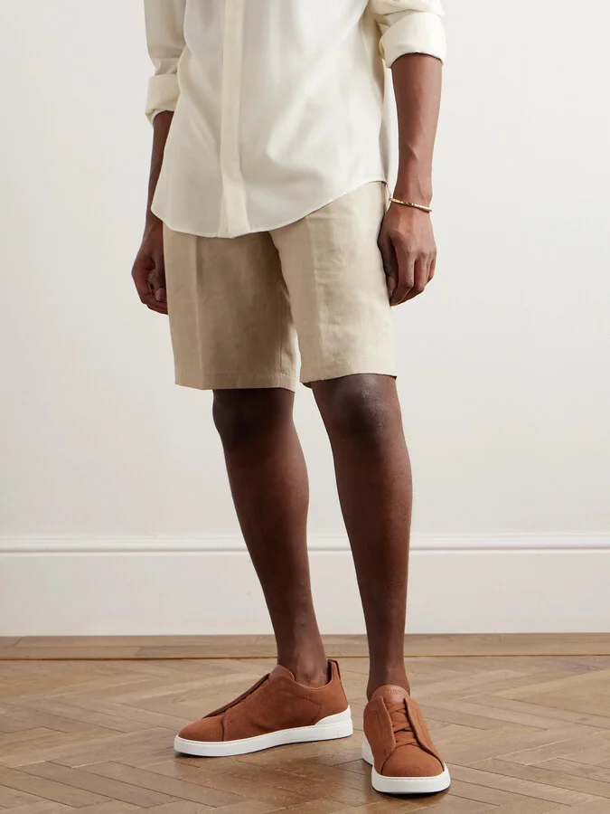 Triple Stitch™ Leather-Trimmed Canvas Slip-On Sneakers - Image 2