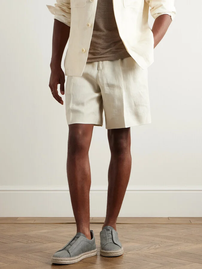 Triple Stitch™ Leather-Trimmed Canvas Slip-On Sneakers - Image 2
