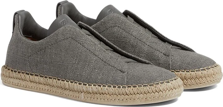 Triple Stitch™ Linen & Leather Espadrille Slip-On Sneaker