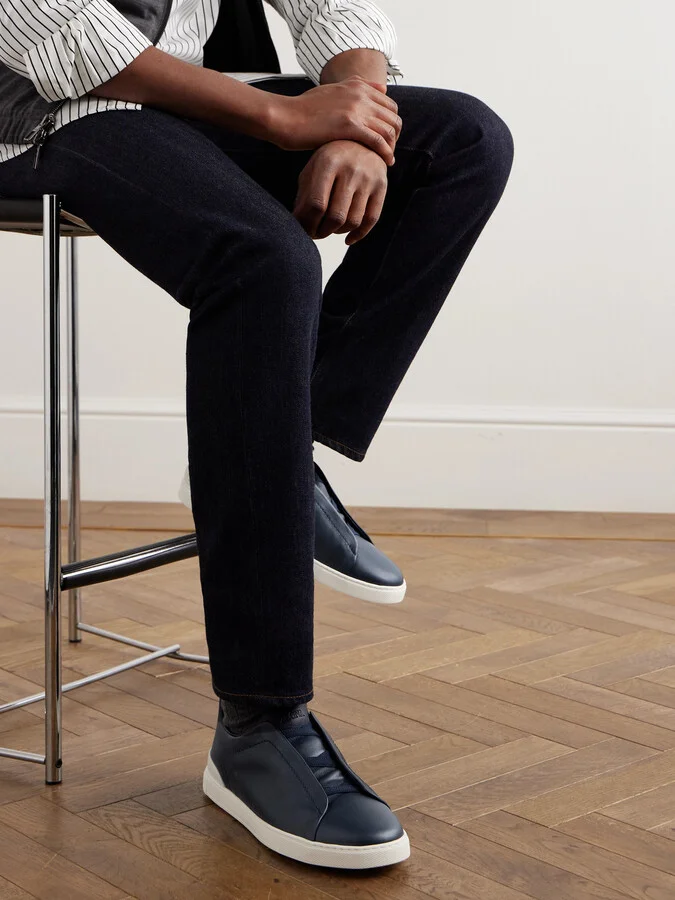 Triple Stitch™ SECONDSKIN Full-Grain Leather Sneakers - Image 2