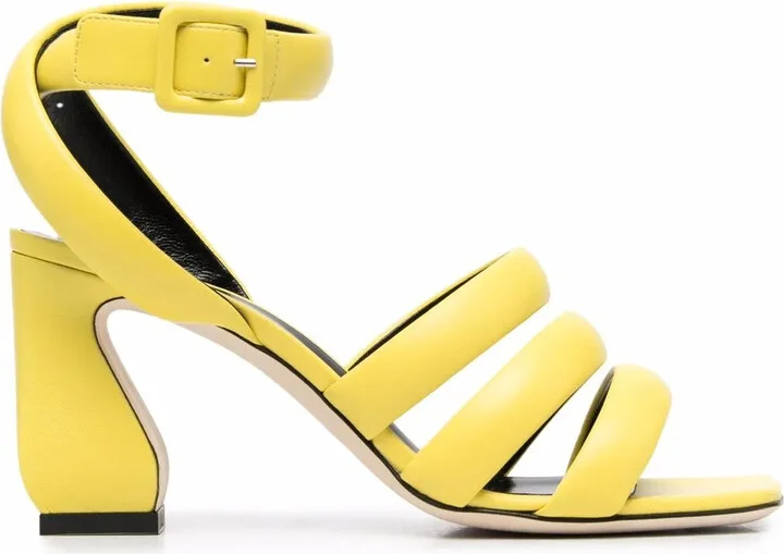 Triple-Strap Leather Sandals