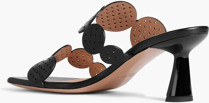 Trish 65 laser-cut leather mules - Image 3