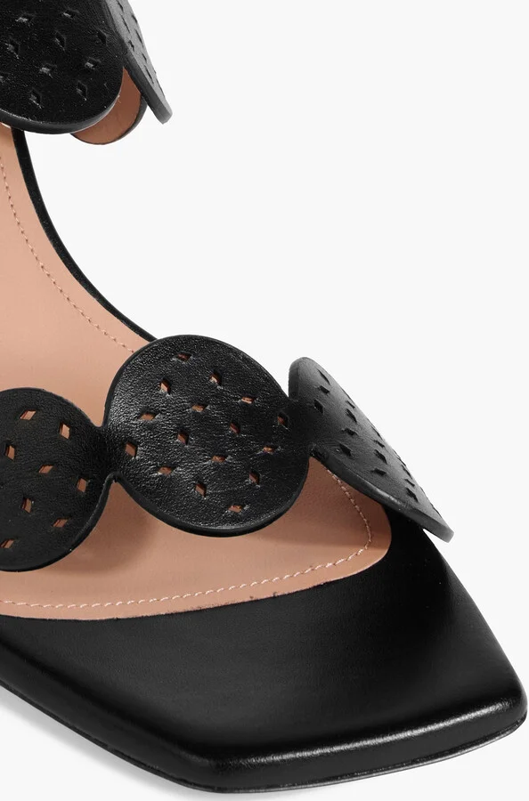Trish 65 laser-cut leather mules - Image 4