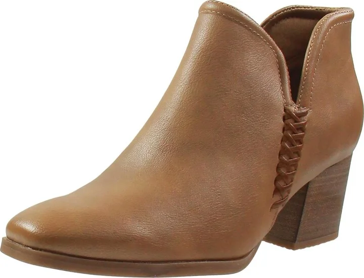 Tristen Womens Faux Leather Ankle Booties