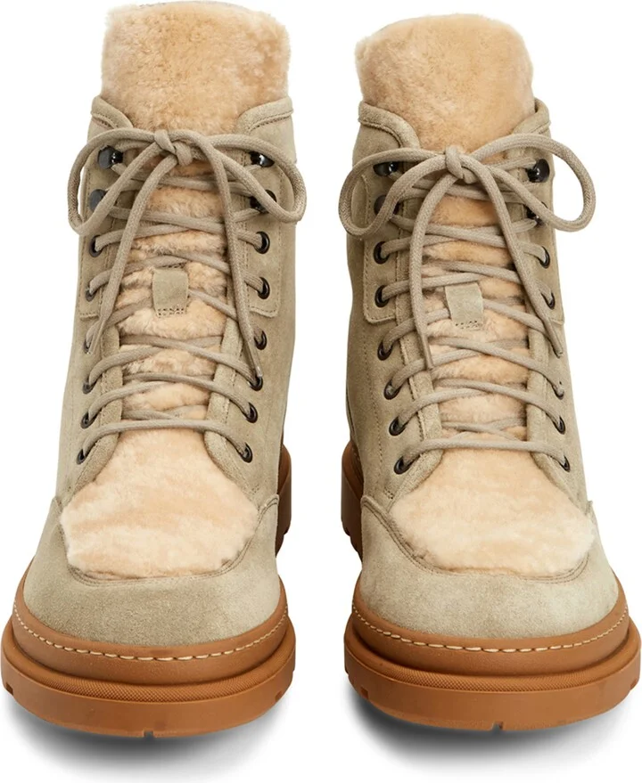 Tristian Lace-Up Boot with Genuine Shearling Trim - Image 3