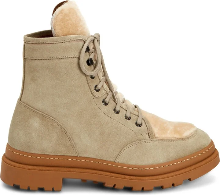 Tristian Lace-Up Boot with Genuine Shearling Trim - Image 4