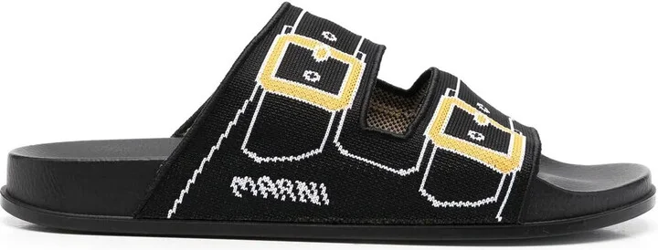 Tromp L'oeil Print Sandals