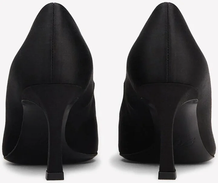 Trompette 70 Crystal Buckle Satin Pumps - Image 2