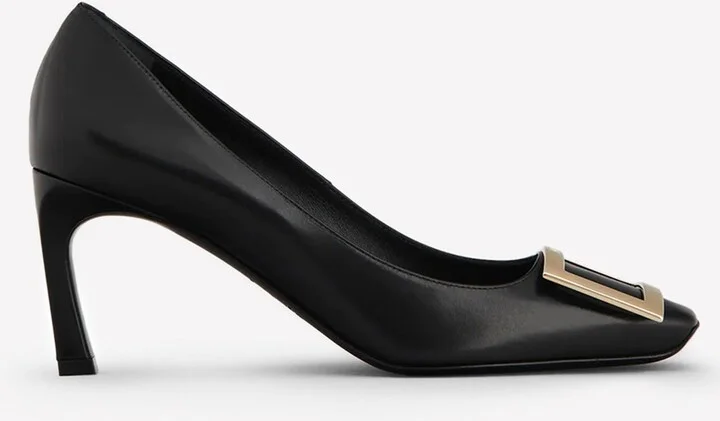 Trompette 70 Metal Buckle Leather Pumps