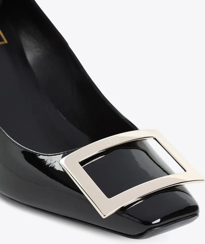 Trompette 70 Metal Buckle Pumps in Patent Leather - Image 3