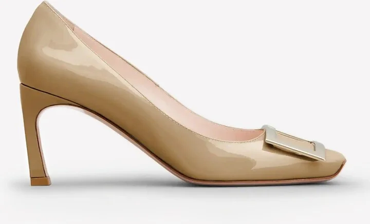 Trompette 70 Metal Buckle Pumps in Patent Leather