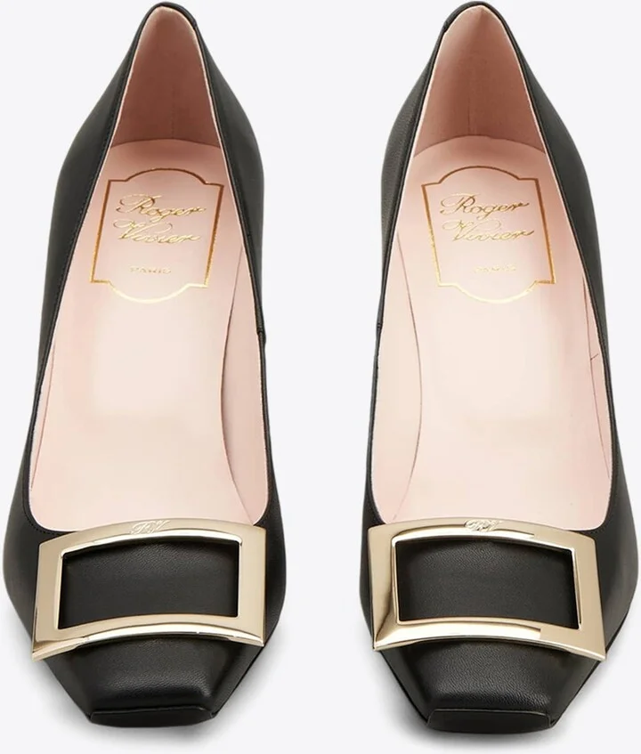 Trompette 70 Square-Buckle Leather Pumps - Image 2