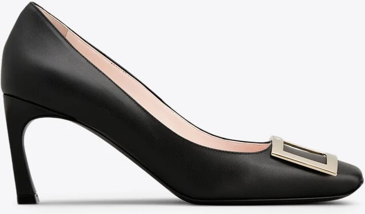 Trompette 70 Square-Buckle Leather Pumps