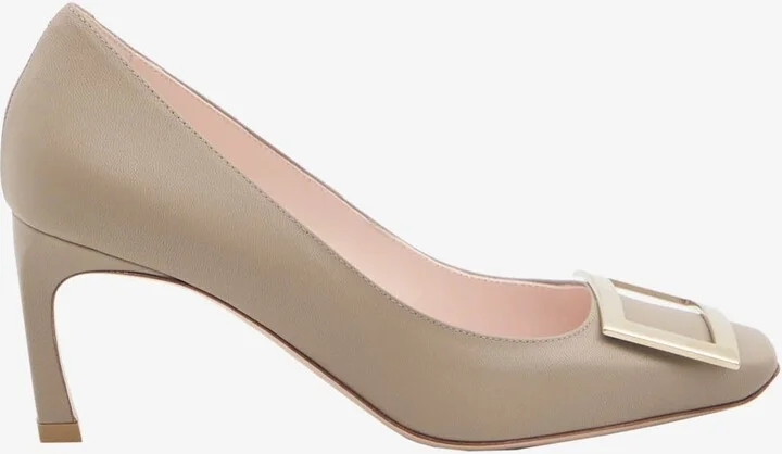 Trompette 70 Square-Buckle Leather Pumps