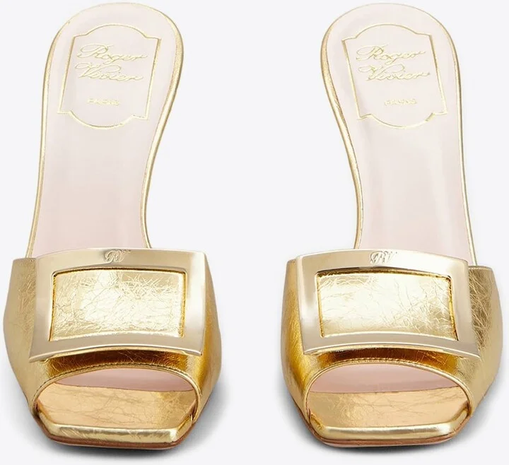 Trompette 85 Metal Buckle Mules in Leather - Image 2