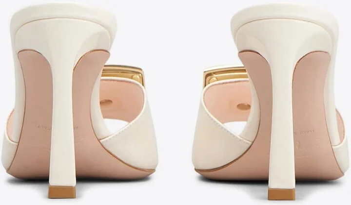 Trompette 85 Metal Buckle Mules in Patent Leather - Image 3