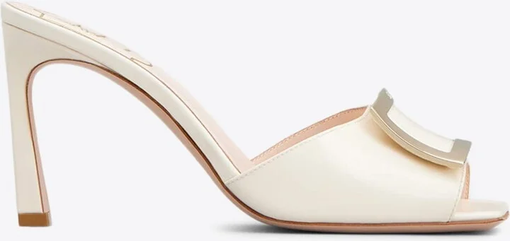 Trompette 85 Metal Buckle Mules in Patent Leather