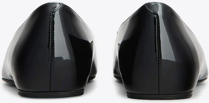 Trompette Metal Buckle Ballerinas in Patent Leather - Image 3