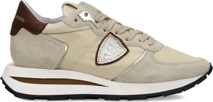 Tropez Haute leather-panelled logo sneakers