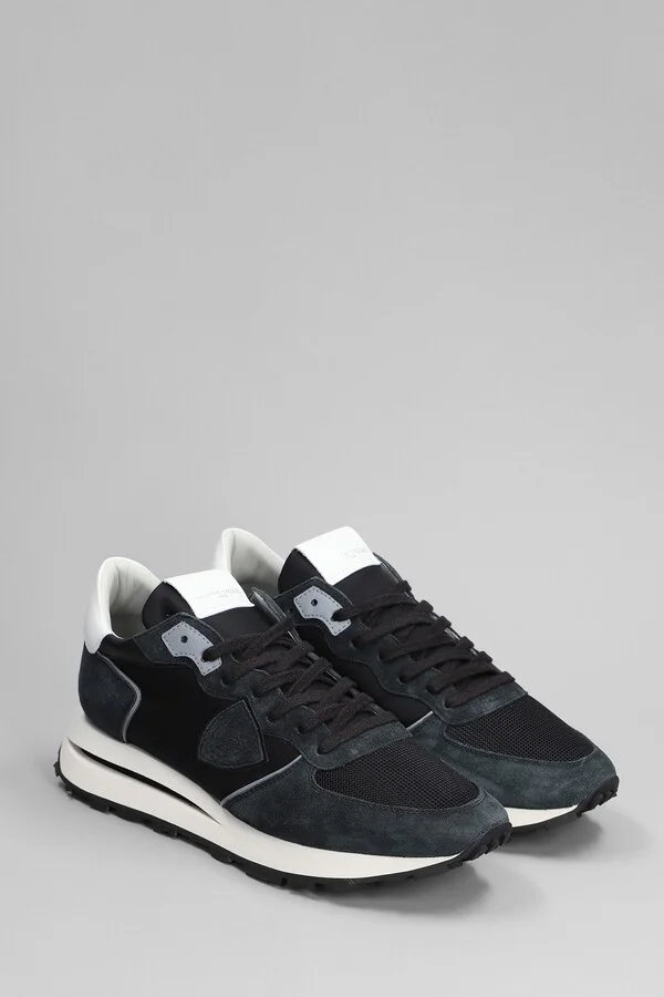 Tropez Haute Low Sneakers In Black Suede And Fabric - Image 2