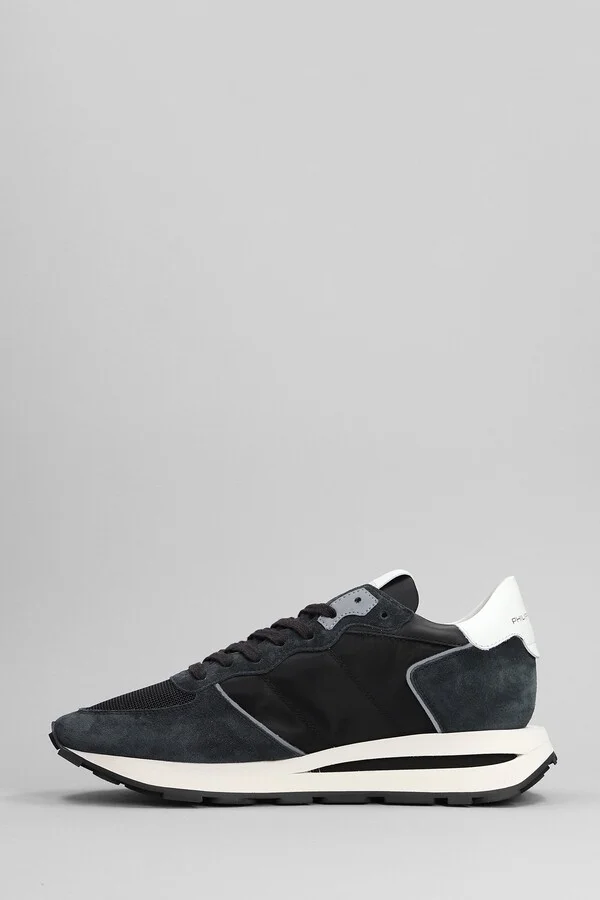 Tropez Haute Low Sneakers In Black Suede And Fabric - Image 3