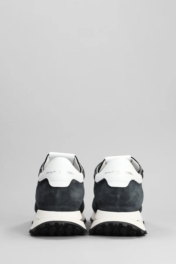 Tropez Haute Low Sneakers In Black Suede And Fabric - Image 4