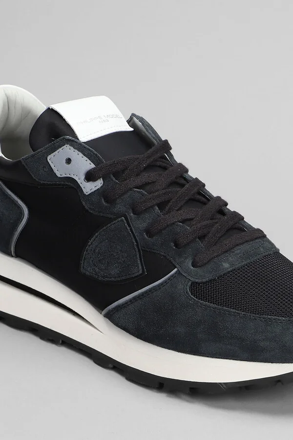 Tropez Haute Low Sneakers In Black Suede And Fabric - Image 5