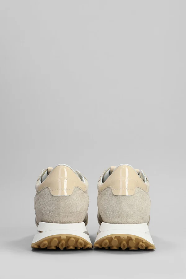 Tropez Haute Sneakers In Beige Suede - Image 4