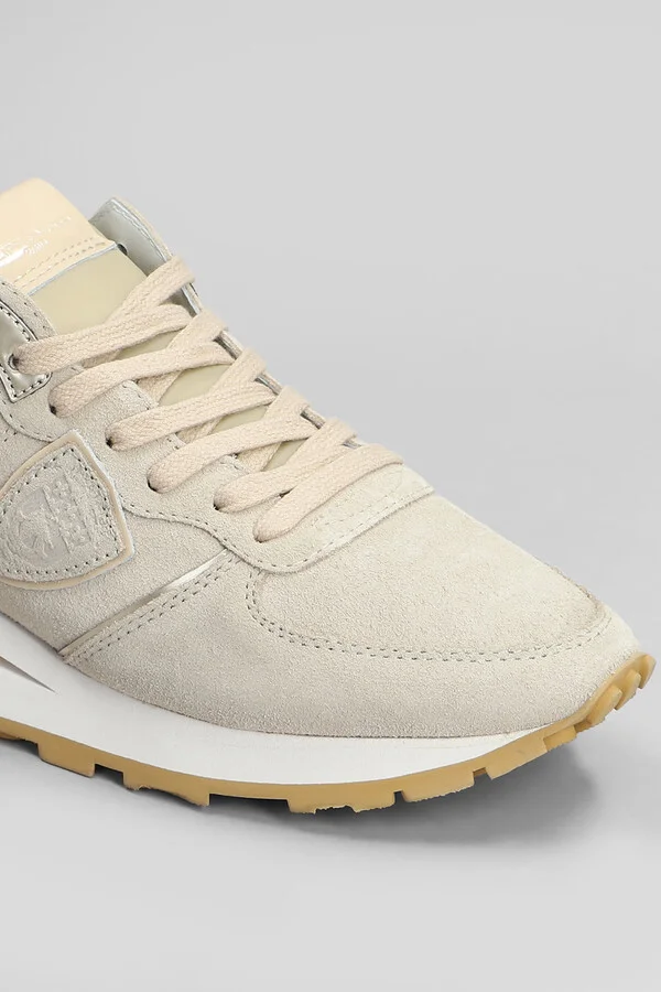 Tropez Haute Sneakers In Beige Suede - Image 5