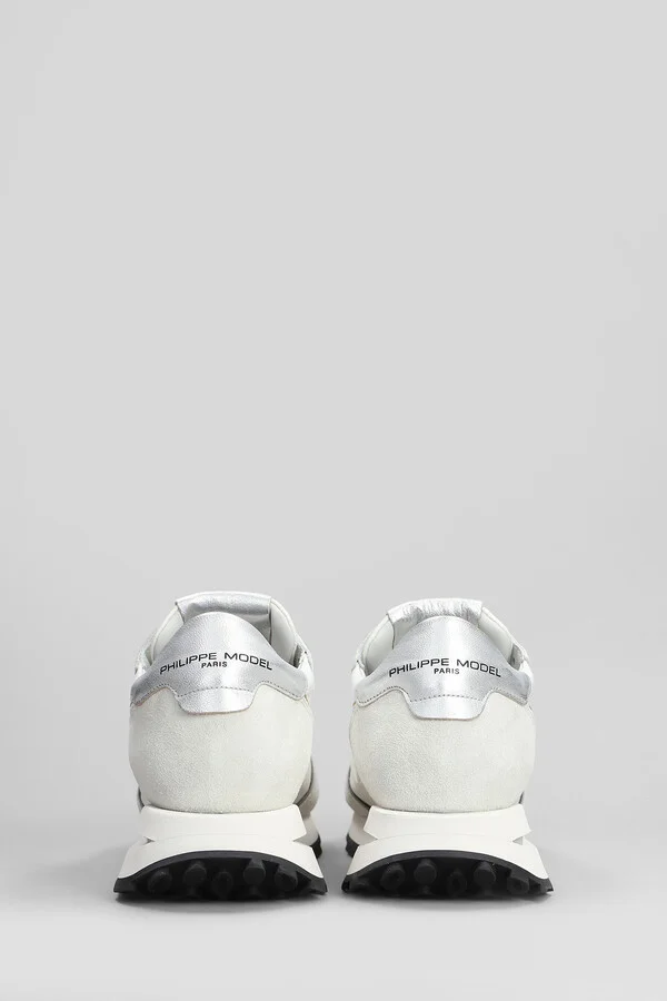 Tropez Haute Sneakers In White Suede And Fabric - Image 4