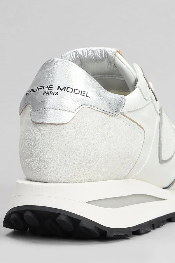 Tropez Haute Sneakers In White Suede And Fabric - Image 5