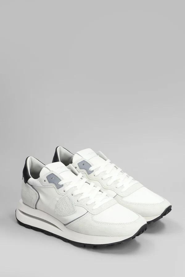 Tropez Haute Sneakers In White Suede And Fabric - Image 2