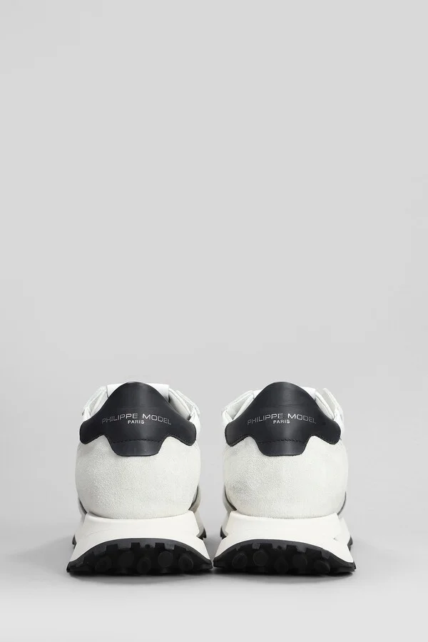Tropez Haute Sneakers In White Suede And Fabric - Image 4