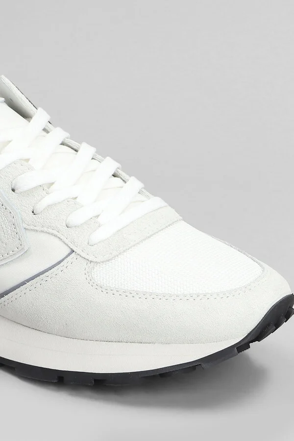 Tropez Haute Sneakers In White Suede And Fabric - Image 5