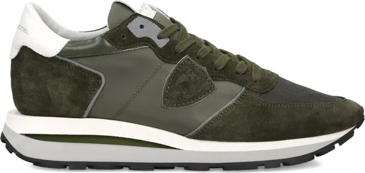 Tropez Haute suede-panelled sneakers